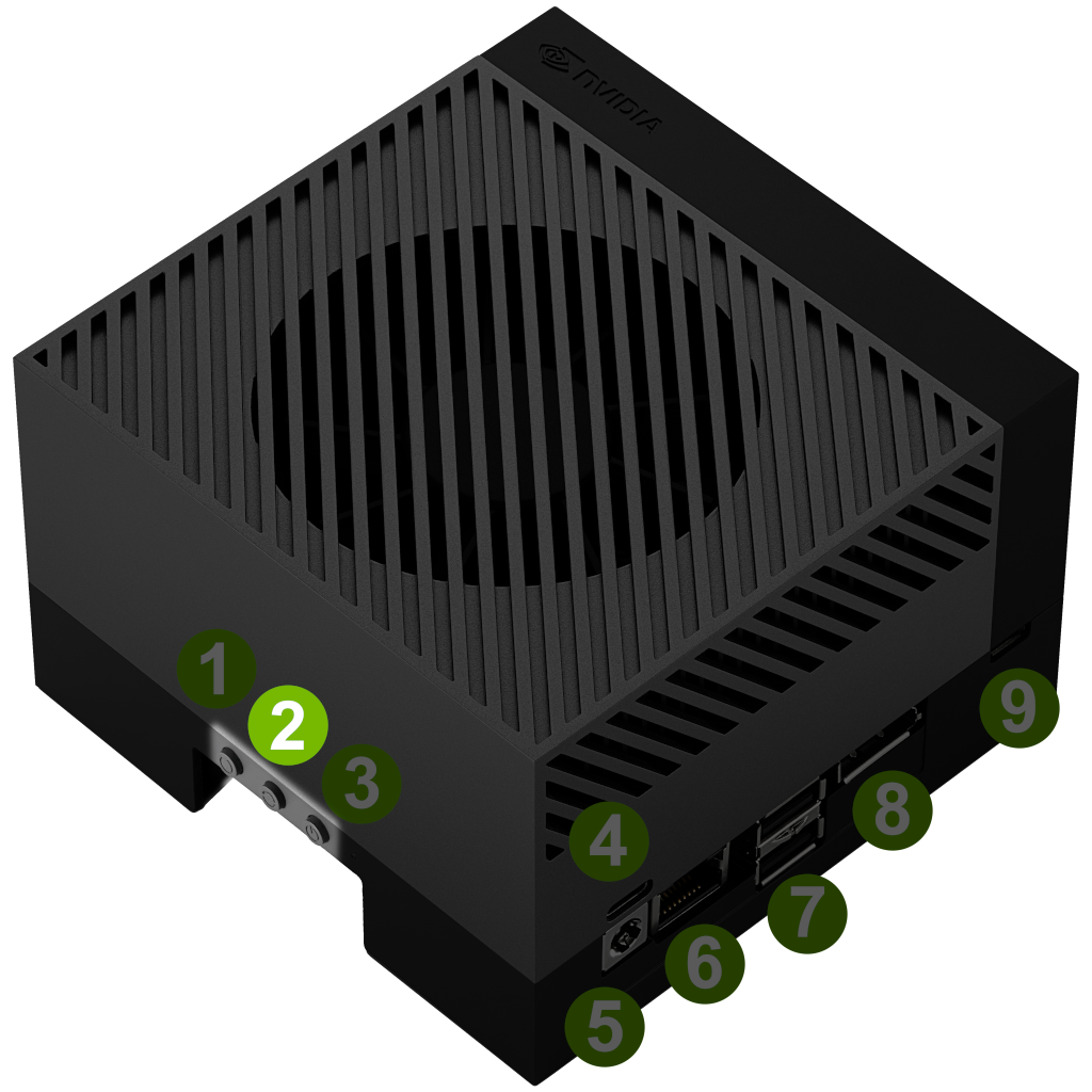 Location of the Force Recovery button on the AGX Orin